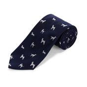 Load image into Gallery viewer, Dog Embroidered Silk Tie
