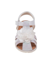 Load image into Gallery viewer, Laura Ashley White Flower Fisherman Sandals for Toddler Girls
