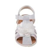 Load image into Gallery viewer, Laura Ashley White Flower Fisherman Sandals for Toddler Girls
