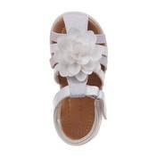 Load image into Gallery viewer, Laura Ashley White Flower Fisherman Sandals for Toddler Girls
