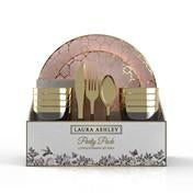 Load image into Gallery viewer, Blush Gold Coupe Pattern 56 Piece Party Set (Setting for 8)
