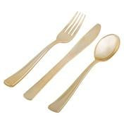 Load image into Gallery viewer, Blush Gold Coupe Pattern 56 Piece Party Set (Setting for 8)
