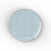 Load image into Gallery viewer, Ice Blue Silver Coupe Pattern 56 Pc Party Set (Setting for 8)
