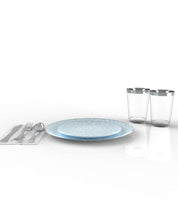 Load image into Gallery viewer, Ice Blue Silver Coupe Pattern 56 Pc Party Set (Setting for 8)
