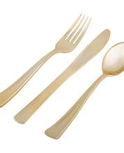 Load image into Gallery viewer, Blush Gold Flower 56pc Party Set (Setting for 8)
