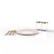 Load image into Gallery viewer, Blush Gold Flower 56pc Party Set (Setting for 8)
