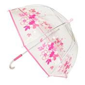 Load image into Gallery viewer, Girl&#39;s Clear Pink Floral Print 17&quot; Umbrella
