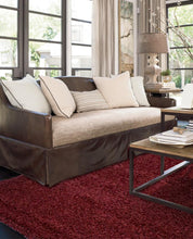 Load image into Gallery viewer, Laura Ashley Luxury Shag Rug- Bordeaux Red
