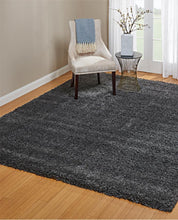 Load image into Gallery viewer, Laura Ashley Luxury Shag Rug- Charcoal
