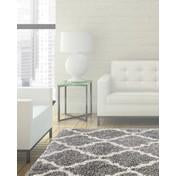 Load image into Gallery viewer, Laura Ashley Luxury Tile Shag Rug- Gray
