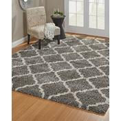 Load image into Gallery viewer, Laura Ashley Luxury Tile Shag Rug- Gray

