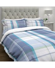 Load image into Gallery viewer, Aldridge Check Bluebell Blue Duvet Cover
