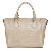 Load image into Gallery viewer, Crocodile Natural Curve Top Grab Bag
