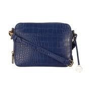 Load image into Gallery viewer, Crocodile Cobalt Square Cross Body Bag
