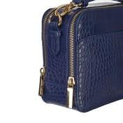 Load image into Gallery viewer, Crocodile Cobalt Square Cross Body Bag
