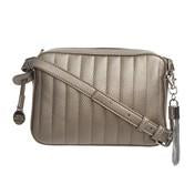 Load image into Gallery viewer, Gold Quilted Square Cross Body Bag with Tassel
