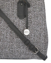 Load image into Gallery viewer, Grey Tweed Double Compartment Grab Bag
