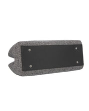 Load image into Gallery viewer, Grey Tweed Double Compartment Grab Bag
