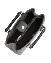 Load image into Gallery viewer, Grey Tweed Double Compartment Grab Bag
