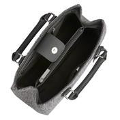 Load image into Gallery viewer, Grey Tweed Double Compartment Grab Bag
