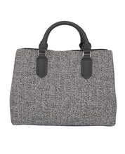 Load image into Gallery viewer, Grey Tweed Double Compartment Grab Bag
