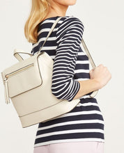 Load image into Gallery viewer, Ivory Flap Tassel Backpack
