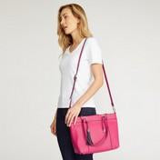 Load image into Gallery viewer, Fuschia Ring Handle Tassel Tote Bag
