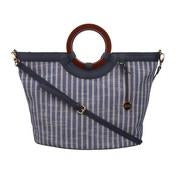 Load image into Gallery viewer, Canvas Stripe Ring Handle Grab Bag
