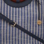 Load image into Gallery viewer, Canvas Stripe Ring Handle Grab Bag
