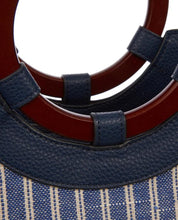 Load image into Gallery viewer, Canvas Stripe Ring Handle Grab Bag
