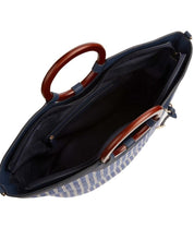 Load image into Gallery viewer, Canvas Stripe Ring Handle Grab Bag
