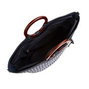 Load image into Gallery viewer, Canvas Stripe Ring Handle Grab Bag
