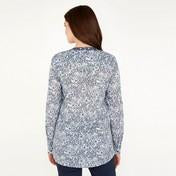 Load image into Gallery viewer, Artist Floral Voile Contrast Trim Blouse
