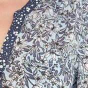 Load image into Gallery viewer, Artist Floral Voile Contrast Trim Blouse
