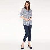 Load image into Gallery viewer, Artist Floral Voile Contrast Trim Blouse
