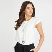 Load image into Gallery viewer, Ivory Frill Sleeve Satin Blouse with Back Tie
