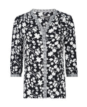Load image into Gallery viewer, Contrast Trim Little Venice Print Blouse
