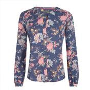 Load image into Gallery viewer, Blue Geranium Floral Blouse
