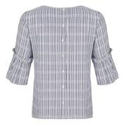 Load image into Gallery viewer, Flared Sleeve Crinkle Stripe Top
