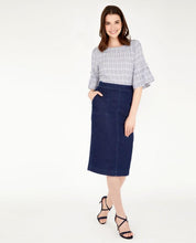 Load image into Gallery viewer, Flared Sleeve Crinkle Stripe Top
