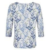 Load image into Gallery viewer, 3/4 Sleeve Twill Underwater Leaves Print Top
