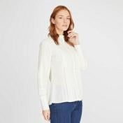 Load image into Gallery viewer, Ivory Dobby and Lace Pintuck Blouse
