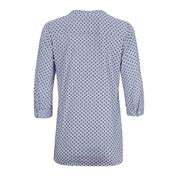 Load image into Gallery viewer, 3/4 Sleeve Flocked Dot &amp; Stripe Shirt
