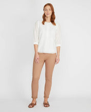 Load image into Gallery viewer, Ivory Embroidered Blouse with Lace Trim
