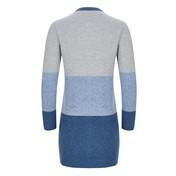 Load image into Gallery viewer, Blue Boiled Wool Colour Block Cardigan
