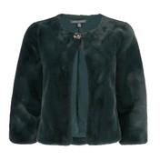 Load image into Gallery viewer, Dark Evergreen Fur Jacket
