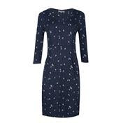 Load image into Gallery viewer, 3/4 Sleeve Navy Spot Floral Dress

