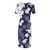 Load image into Gallery viewer, Crew Neck Twist Knot Print Dress
