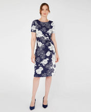 Load image into Gallery viewer, Crew Neck Twist Knot Print Dress
