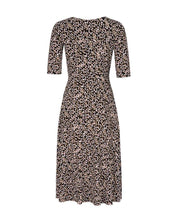 Load image into Gallery viewer, 3/4 Sleeve V-Neck Pebble Print Dress
